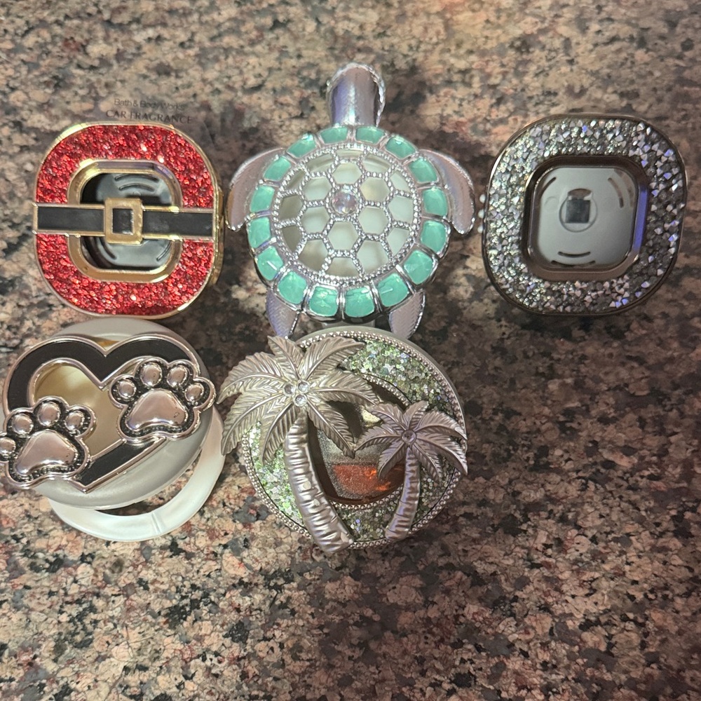 Set of 5 Decorative bath & body works fragrance vent clips